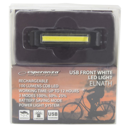 EOT020 Front USB 100 Lumen Fahrrad Lenker LED Fahrradlampe ESPERANZA