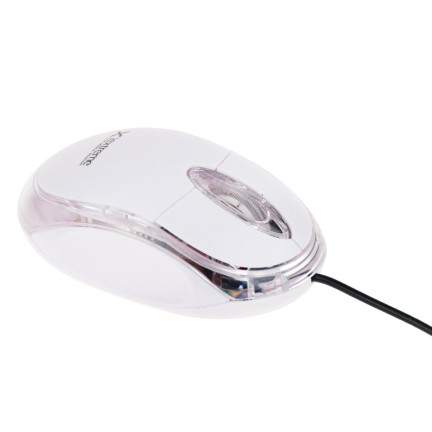 ES100B CAMILLE OPTISCHE MAUS WEISS VERKABELT