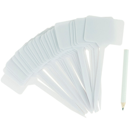EVA2734 PLANT LABELS mit Bleistift 25pcs