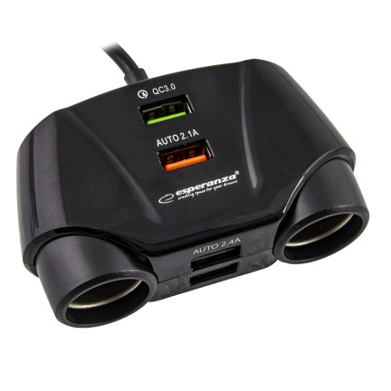 EZ132 SCHNELLLADUNG 2GN/4*USB ASTI ZIGARETTENANZÜNDER STECKDOSE SPLITTER