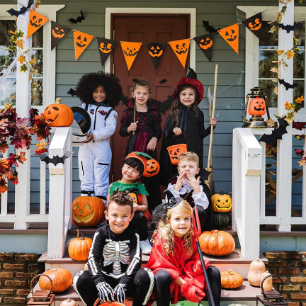 TG44472 HALLOWEEN GIRLANDE MIT BALLONS DEKORATION BRUTTO 3M