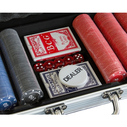 KK54 TEXAS POKER SET CHIPS 500PCS KARTEN KOFFER