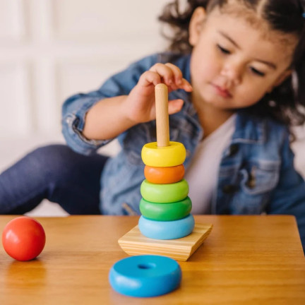TG50038 PIRAMID SORTER Montessori TOWER WOOD BLOCKS