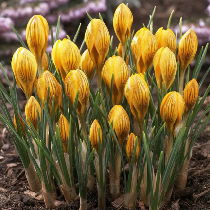 CEB18 KROKUSZWIEBELN KROKUS GELB FUSCOTINCTUS CHRYSANTHUS 50PCS