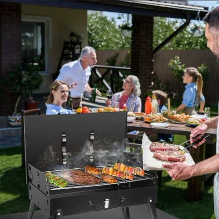 TG71414 TOURISM PORTABLE TOURISM FOLDING GRILL + Zubehör