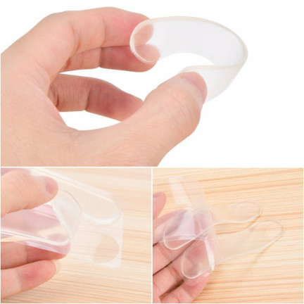 DO73 selbstklebende Schuh-Gel-Clips Paar 2 Stück Einlegesohle für Fersen
