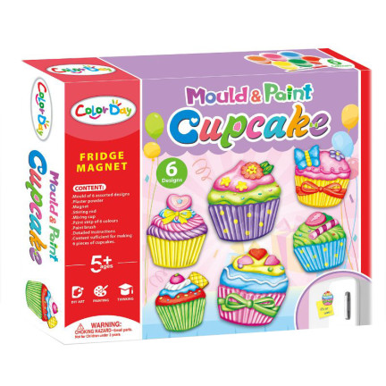 TG67288 Magnete – Kreatives DIY-Set zum Selbermachen: Cupcakes für den Kühlschrank