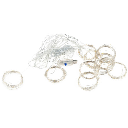 DC-27 LICHTVORHANG 3X3M WEISSE WARME LICHTER WEIHNACHTSDEKORATION