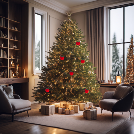 TG76403 Äpfel, Apfel-Anhänger, Styropor-Kugeln, 6 Stück, für Weihnachtsgestecke und Kränze