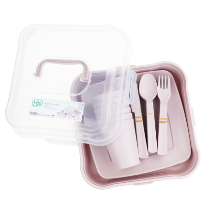 HOB031289 WANDERN PICKNICK SET 32 TEILE TASSEN BESTECK BEHÄLTER