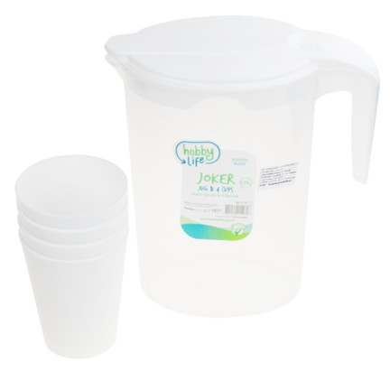 HOB061115 KRUG MIT 4 TASSEN 1,75L