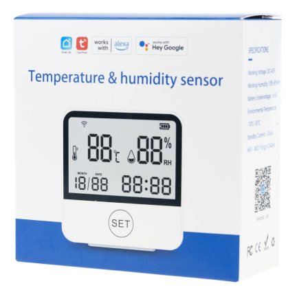 IM016 THERMOMETER WETTERSTATION DRAHTLOS HYGROMETER UHR WIFI TUYA