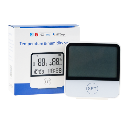 IM016 THERMOMETER WETTERSTATION DRAHTLOS HYGROMETER UHR WIFI TUYA