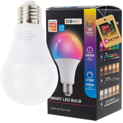 IM025 Smart-LED-Glühbirne E27 von Tuya, intelligent, RGB-steuerbar, 2700 K–6500 K