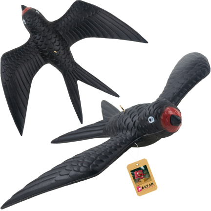 IM033 Schwalbe im Flug – dekorativer Vogelschreck für Balkon, Terrasse und Garten