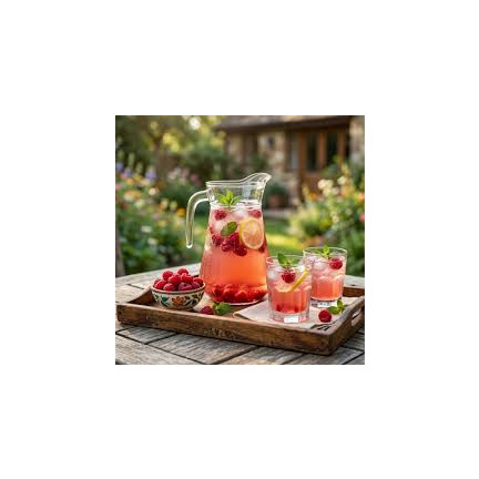Glaskanne für Getränke, Saft, Limonade, Wasser, 1,3 l