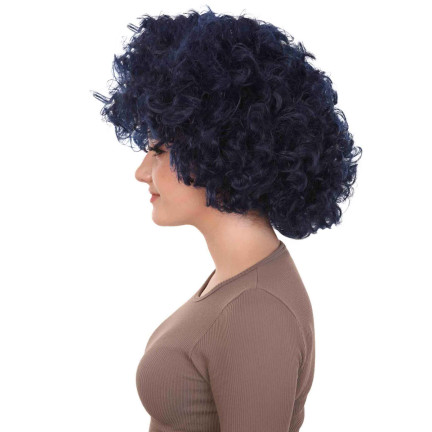 UR27 PERÜCKE AFRO SCHWARZES HAAR LOCKIG PARTY 70ER 80ER JAHRE FÜR SILVESTER