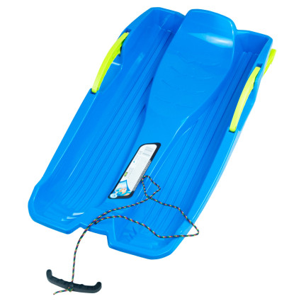 ISRHOR-3005U SCHLEUDER MIT BREMSE BLAUER KUNSTSTOFF MIT GRIFF UND STRING für den Winter