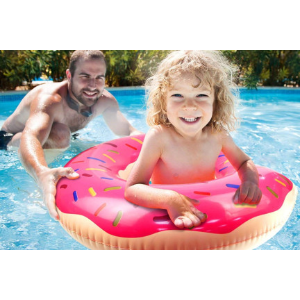 TG48122R STRAND AUFBLASBARE RAD DONUT ROSA