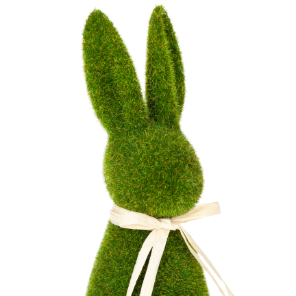 TG55598 beflockter Osterhase aus Wildleder 30cm