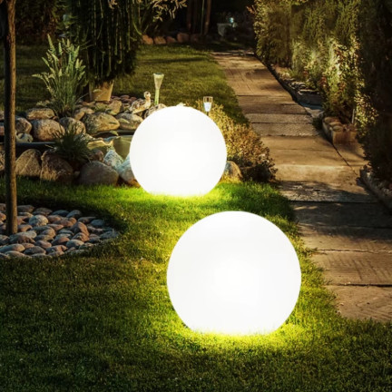 TG45639 SOLARKUGEL LED-GARTENLEUCHTE WEISS + RGB 20cm
