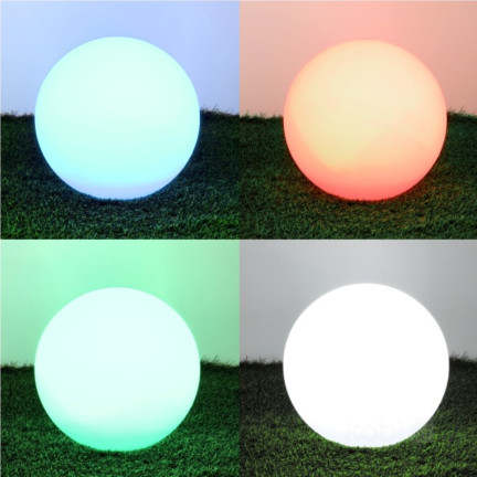 TG45639 SOLARKUGEL LED-GARTENLEUCHTE WEISS + RGB 20cm