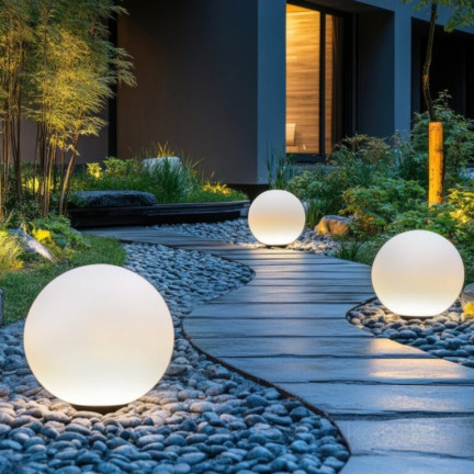TG45639 SOLARKUGEL LED-GARTENLEUCHTE WEISS + RGB 20cm