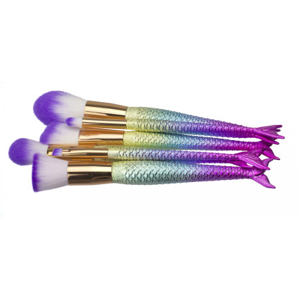 ZZ31 Make-up-Pinsel 6-teiliges Meerjungfrau-Set