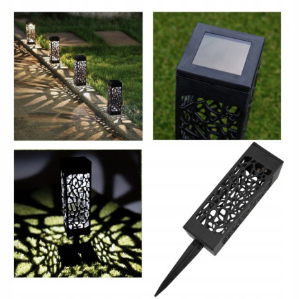 TG66760 SOLAR GARTEN DURCHBROCHENE LED-LATERNE GEHÄMMERT