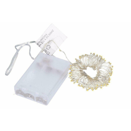 TG66263-2 WEIHNACHTSLICHTER AUF EINER SCHUBLADE 80 LED-LICHTER MICRO GARLAND WEISS AA
