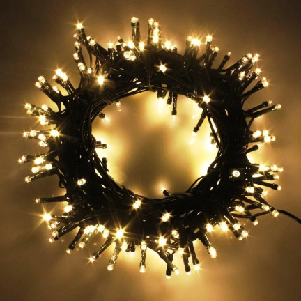LED-Lichterkette 500 L, warmweiß, Weihnachtsbaum, Weihnachtsbeleuchtung, für drinnen und draußen, 3+25 m
