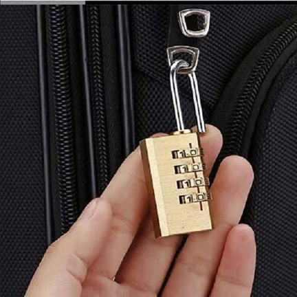 TG66802 FALL RIEGEL CODE 4-STELLIGE MESSING VORHÄNGESCHLOSS FÜR RUCKSACK GEPÄCK
