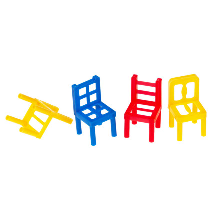 TG55501 Geschicklichkeitsspiel fallende Stühle, Hocker, Pyramide, Hocker-Kampf