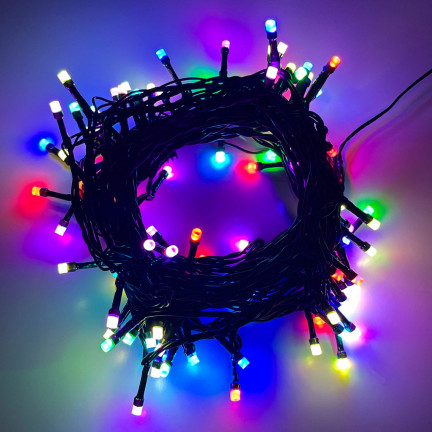 LM100 Weihnachtsbaumbeleuchtung, 100 LED, mehrfarbig, 8 Leuchtmodi