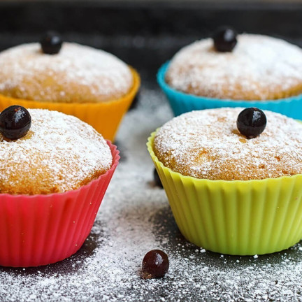 DD47 SILIKON-MUFFINFORMEN MUFFIN-SET MIT 12 STÜCK ZUM BACKEN