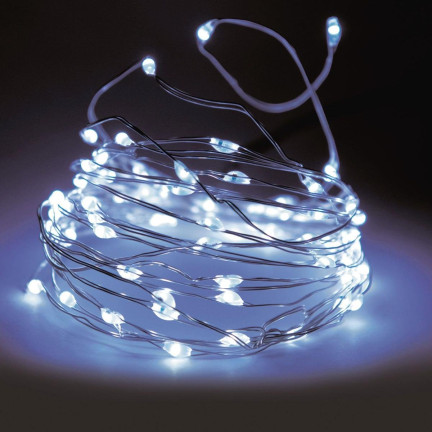 TG63173-1 LICHTER DRAHT TROPFEN 10 LED WEISS KALT BATTERIEN