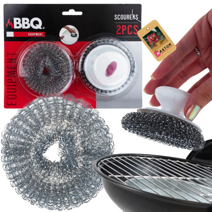 AMS3768 GRILLSCHWÄMME DRAHT SCHEUERSCHWAMM GRILL SCHEUERSCHWAMM