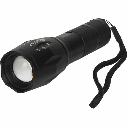 Taktische Taschenlampe mit Zoomfunktion, 5 Leuchtmodi, Taclight, 13 cm