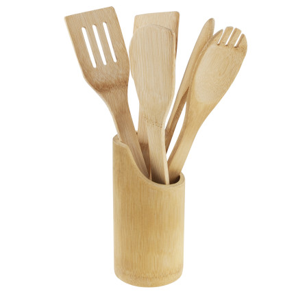 MUT2346 KÜCHENUTENSILIEN ZUBEHÖR SET LÖFFEL SPACHTEL IM STÄNDER 6TLG.