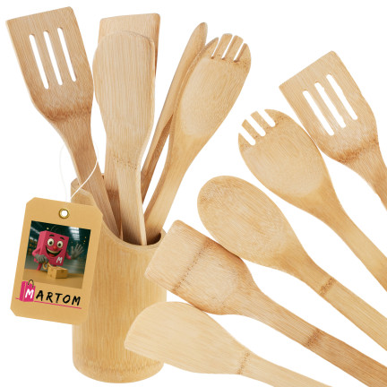 MUT2346 KÜCHENUTENSILIEN ZUBEHÖR SET LÖFFEL SPACHTEL IM STÄNDER 6TLG.