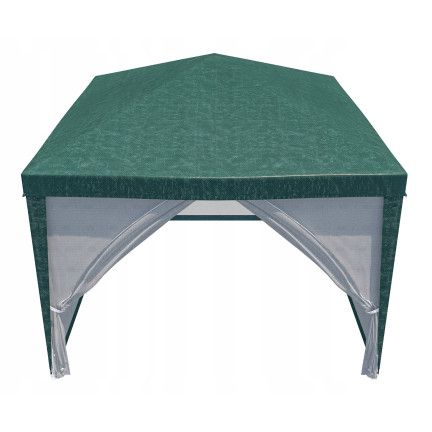TG77594-1 GARTENZELT KOMMERZIELLER PAVILLON 3X3M MIT MOSKITONETZ GAZEBO FÜR DIE GARTENTERRASSE