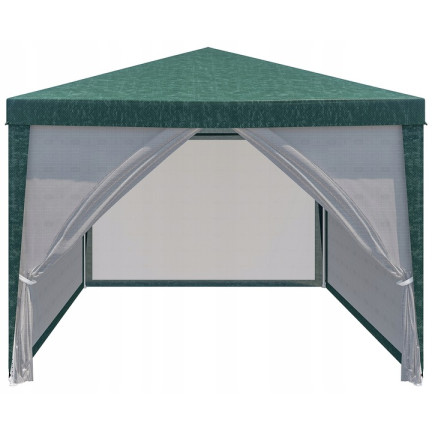 TG77594-1 GARTENZELT KOMMERZIELLER PAVILLON 3X3M MIT MOSKITONETZ GAZEBO FÜR DIE GARTENTERRASSE