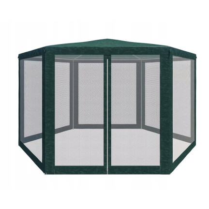 TG77596-1 GARTENZELT KOMMERZIELLER PAVILLON 6 WÄNDE MIT MOSKITONETZ GAZEBO FÜR DIE GARTENTERRASSE