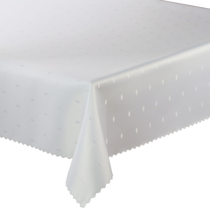 DEC4976 Fleckabweisende Tischdecke, klassisch, weiß, 130 x 160 cm, Erstkommunion