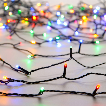 LED-Lichterkette 500 L, mehrfarbig, Weihnachtsbaum, weihnachtlich, für den Außen- und Innenbereich, 3+25 m