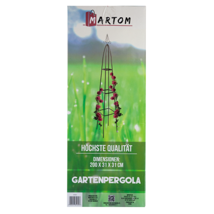 PERG-N0293 GARTEN PERGOLA PYRAMIDE ROSE STÜTZE METALL PFAHL