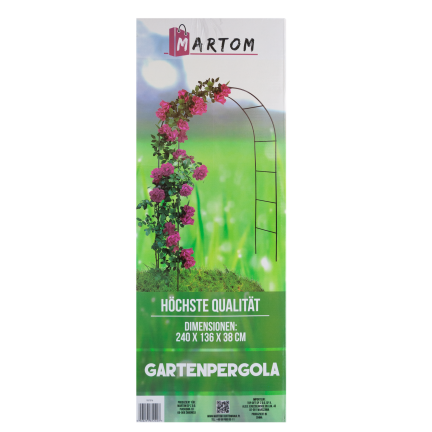 PERG-N3214 Gartenbogen Metallbogen für Rosen Blumen Zweige 240cm