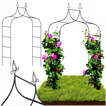 PERG-N6078 Gartenbogen Metallbogen für Rosen Blumen Zweige 240cm
