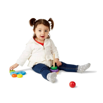 TG50038 PIRAMID SORTER Montessori TOWER WOOD BLOCKS