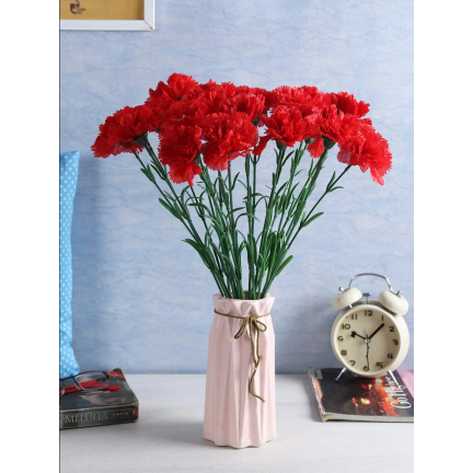 CV22527-6 NELKE EINZELNE BLUME ROT SCHÖN